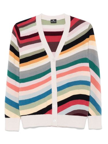 PS PAUL SMITH Striped Wool Cardigan - PS PAUL SMITH - Modalova
