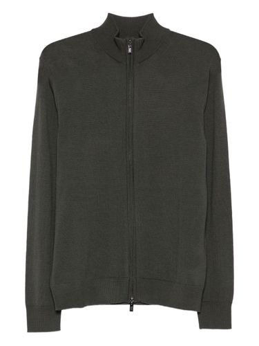 Emporio Armani Wool Zipped Cardigan - Emporio Armani - Modalova