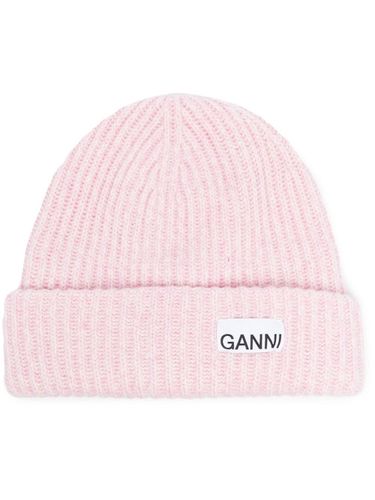 GANNI Wool Ribbed Beanie - GANNI - Modalova
