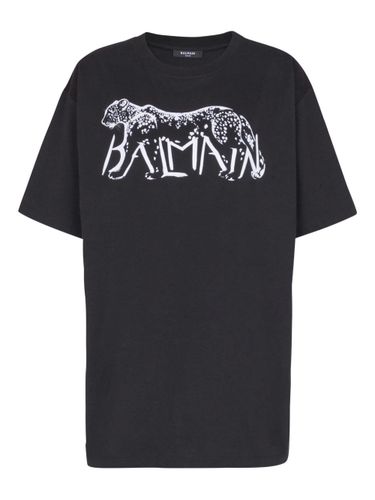 Balmain Leopard Print T-Shirt - Balmain - Modalova