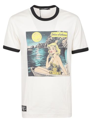 Short Sleeve T-Shirt With Logo - Dolce & Gabbana - Modalova