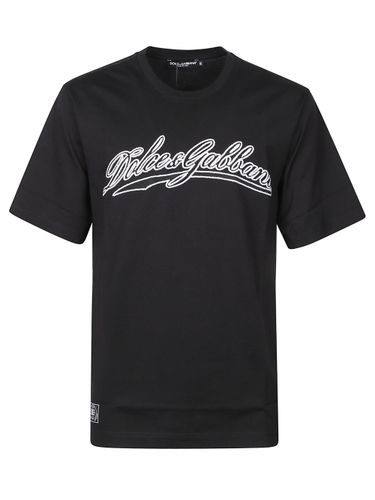 Short Sleeve T-Shirt With Logo - Dolce & Gabbana - Modalova