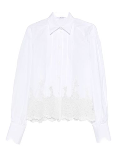 Cotton Embroidered Shirt - Ermanno Scervino - Modalova
