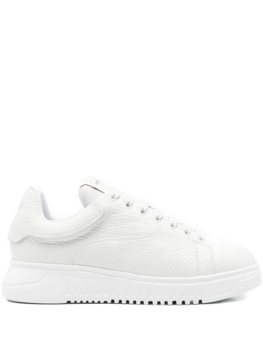 Emporio Armani Leather Sneakers - Emporio Armani - Modalova