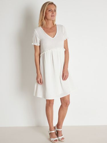 Robe en tissu effet gaufré pur coton - Daxon - Modalova