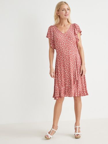 Robe volantée en crêpe fluide - Daxon - Modalova