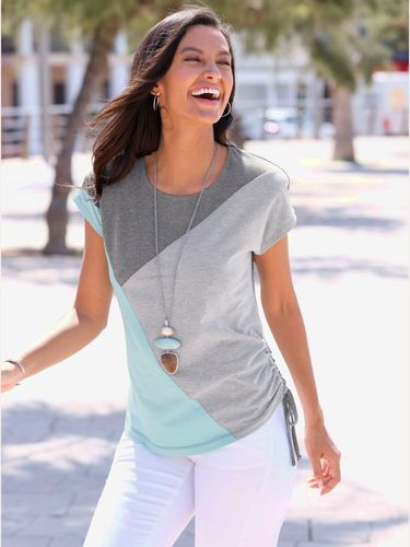 T-shirt à encolure ronde 68% coton - - Collection L - Modalova