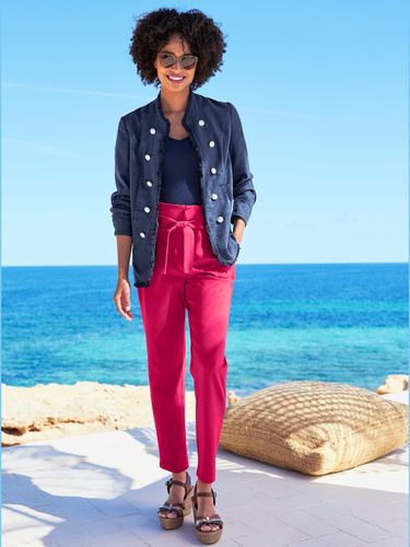 Veste blazer mélange de lin de qualité - Linea Tesini - Modalova