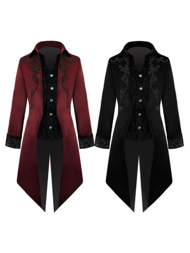 Manteau Opéra vintage smoking brodé rétro costumes pour homme Déguisements Halloween Bourgogne - milanoo.com - Modalova