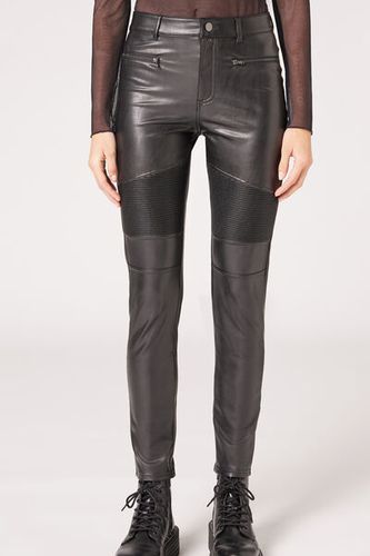 Leggings Biker Skinny Encerados Térmicos Mujer Velikost XS - Calzedonia - Modalova