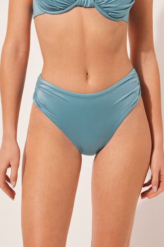 Braguita Alta Bikini Shiny Satin Mujer Velikost XL - Calzedonia - Modalova