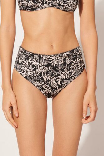 Braguita Alta Contención Bikini Botanic Black and White Mujer Velikost XXL - Calzedonia - Modalova