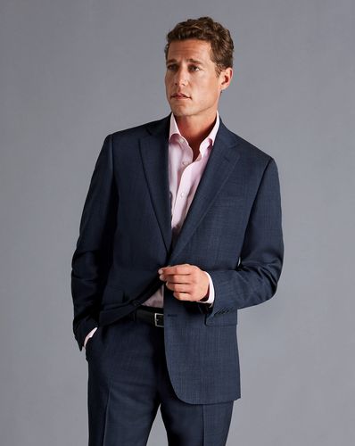 Men's Textured Business Suit Jacket - Denim , 36R Regular by - Charles Tyrwhitt - Modalova