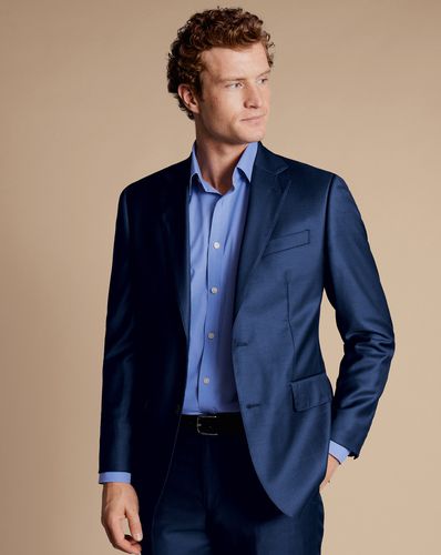 Men's Natural Stretch Twill Suit Jacket - Mid , 42L Long by - Charles Tyrwhitt - Modalova