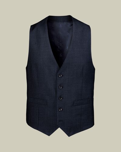 Men's Ultimate Performance End-On-End Suit Waistcoat - Navy, w36 by - Charles Tyrwhitt - Modalova