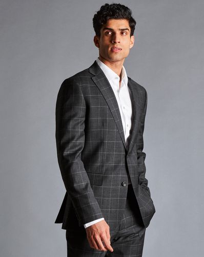 Men's Windowpane Check Suit Jacket - , 36R Regular by - Charles Tyrwhitt - Modalova