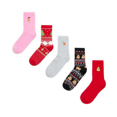 Pack de 5 pares de calcetines navideños - Cropp - Modalova