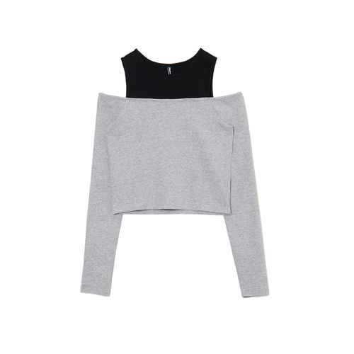 Cropp - Blusa - gris oscuro - Cropp - Modalova