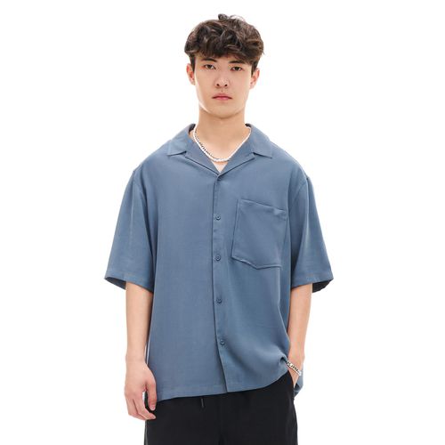 Cropp - Camisa lisa - steel blue - Cropp - Modalova