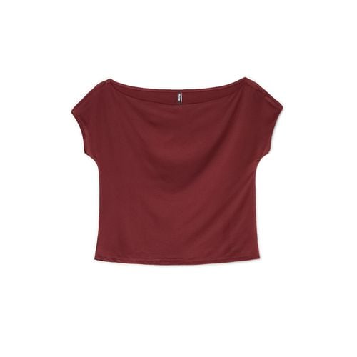 Cropp - Camiseta lisa - maroon - Cropp - Modalova