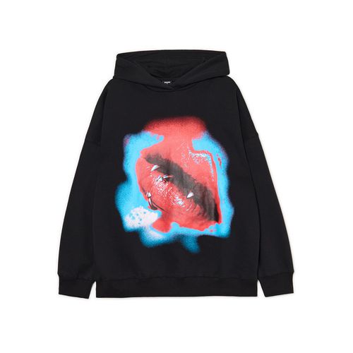 Sudadera negra con capucha - Cropp - Modalova