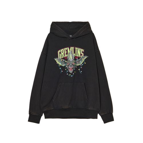 Sudadera negra con capucha Gremlins - Cropp - Modalova