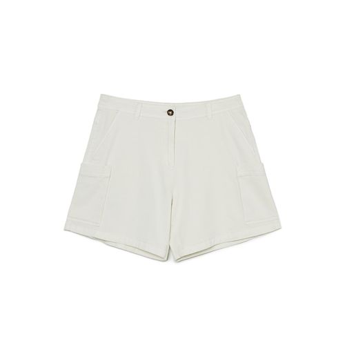 Cropp - Pantalón corto - Blanco - Cropp - Modalova