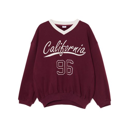 Cropp - Sudadera estampada - maroon - Cropp - Modalova