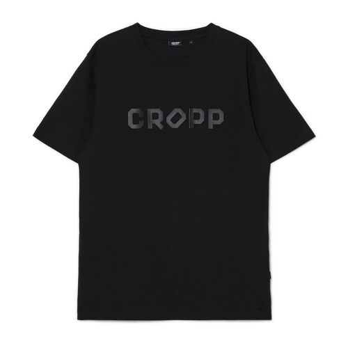 Camiseta negra con estampado - Cropp - Modalova