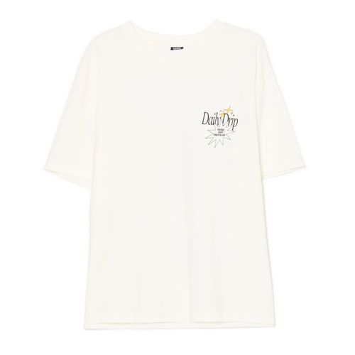 Cropp - T-shirt con stampa - panna - Cropp - Modalova