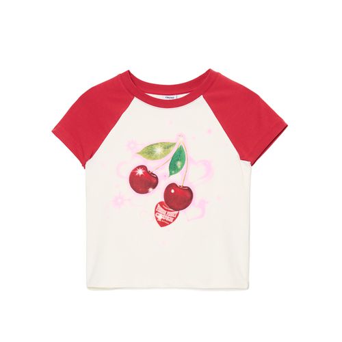 Cropp - T-shirt con stampa - Bianco - Cropp - Modalova