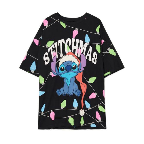 T-shirt nera natalizia Lilo & Stitch - Cropp - Modalova