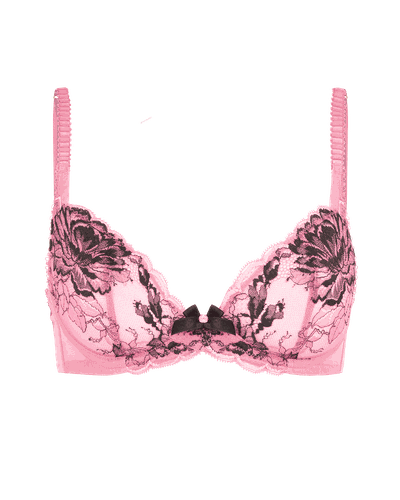 Carline Plunge Underwired Bra in Pink