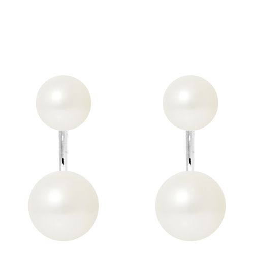 White Double Pearl Earrings - Mitzuko - Modalova