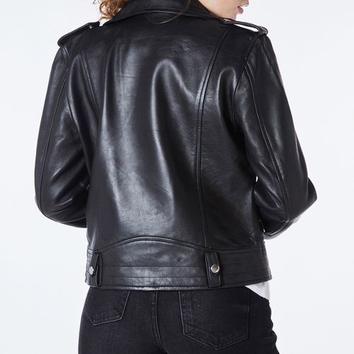 Black Ria Leather Biker Jacket - Bolongaro Trevor - Modalova