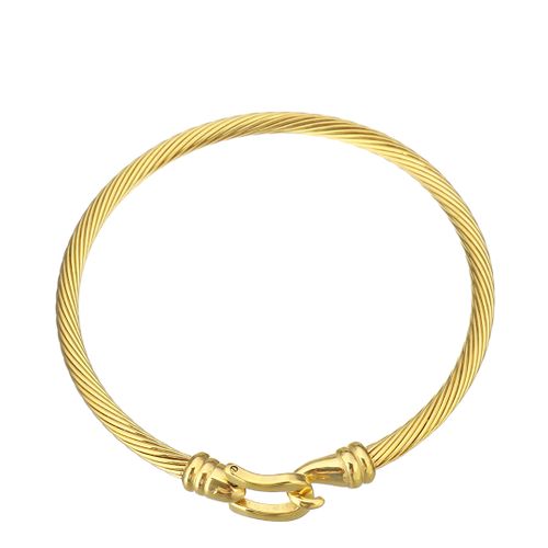 K Gold Textured Bangle - Stephen Oliver - Modalova