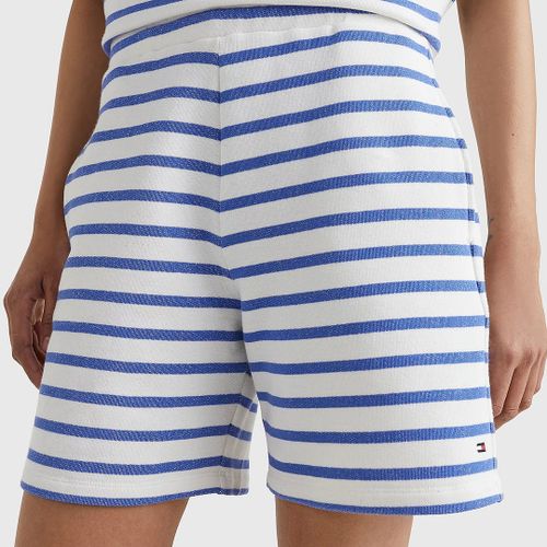 White Stripe Cotton Shorts - Tommy Hilfiger - Modalova