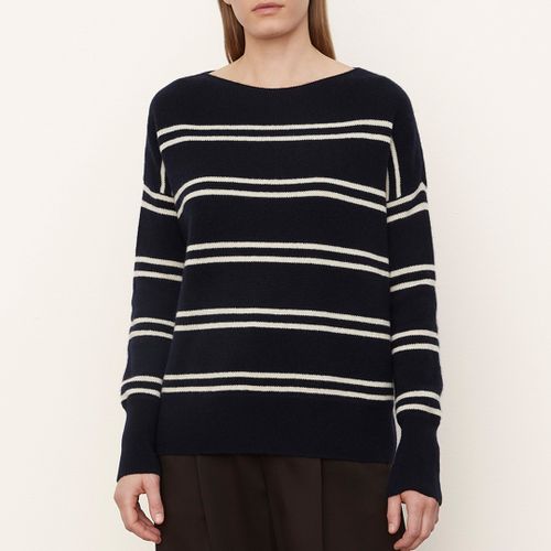 Black Stripe Cashmere Blend Jumper - Vince - Modalova