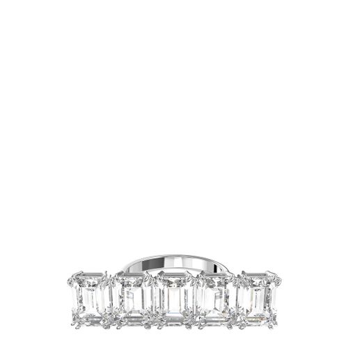 Silver Millenia Cocktail White Ring - SWAROVSKI - Modalova