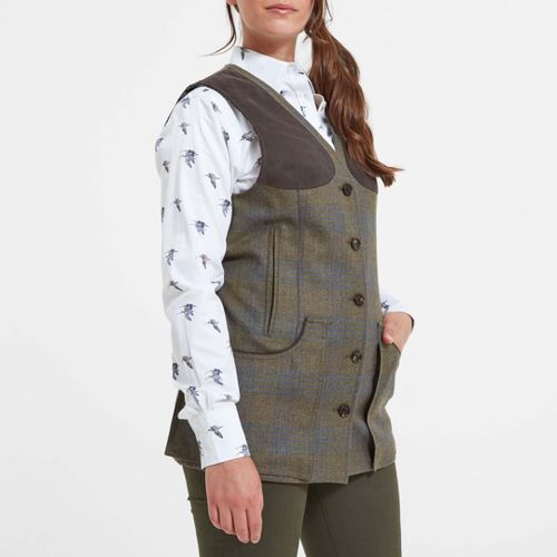 Khaki Tweed Iona Wool Shooting Vest - Schöffel - Modalova