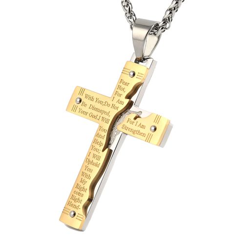 K Two Tone Spiritual Necklace - Stephen Oliver - Modalova