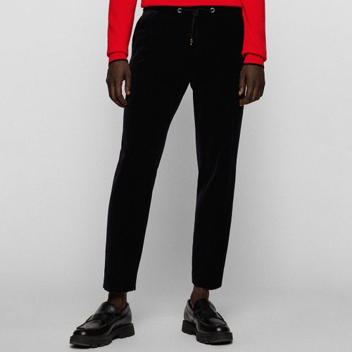 Black Genius Cotton Blend Trousers - BOSS - Modalova