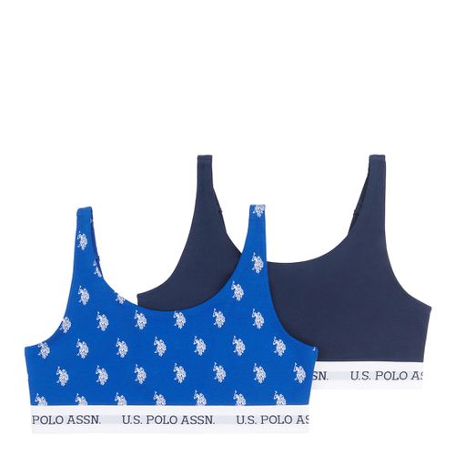 Blue 2 Pack Cotton Bralette - U.S. Polo Assn. - Modalova