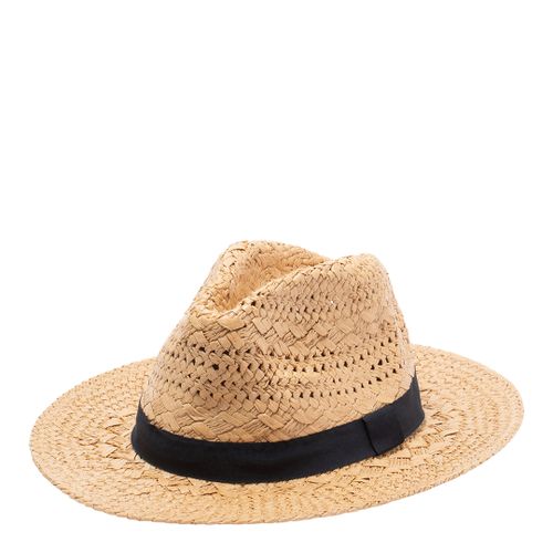 Brown Fedora Straw Hat - Laycuna London - Modalova