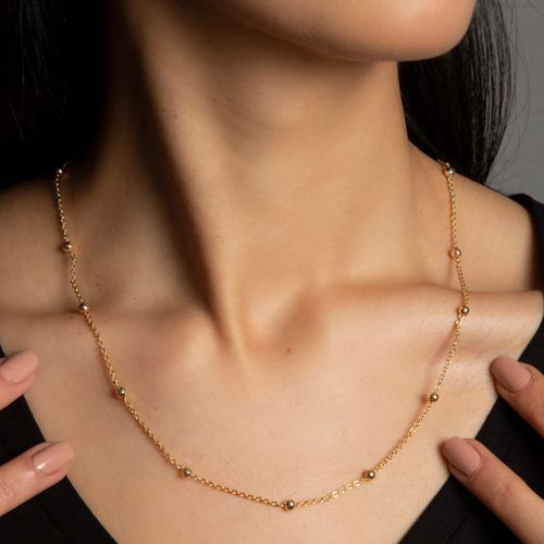 Gold Chain Necklace - Elika - Modalova