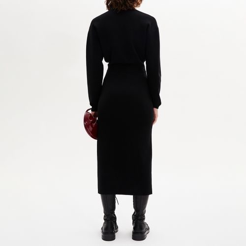 Black Ribbed Split Midi Skirt - Sonia Rykiel - Modalova