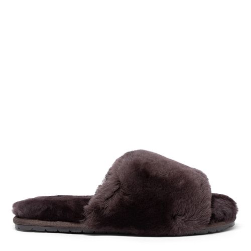 Women's Brown Slider Slippers - Fenland Sheepskin - Modalova