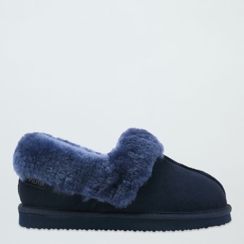 Navy Sheepskin Slippers - NÂ°Â· Eleven - Modalova