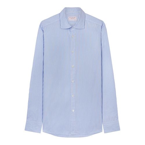 Blue Tailored Fit Cotton Shirt - Thomas Pink - Modalova