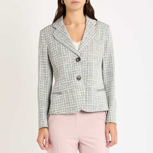 White Check Silk Blend Jacket - Emporio Armani - Modalova